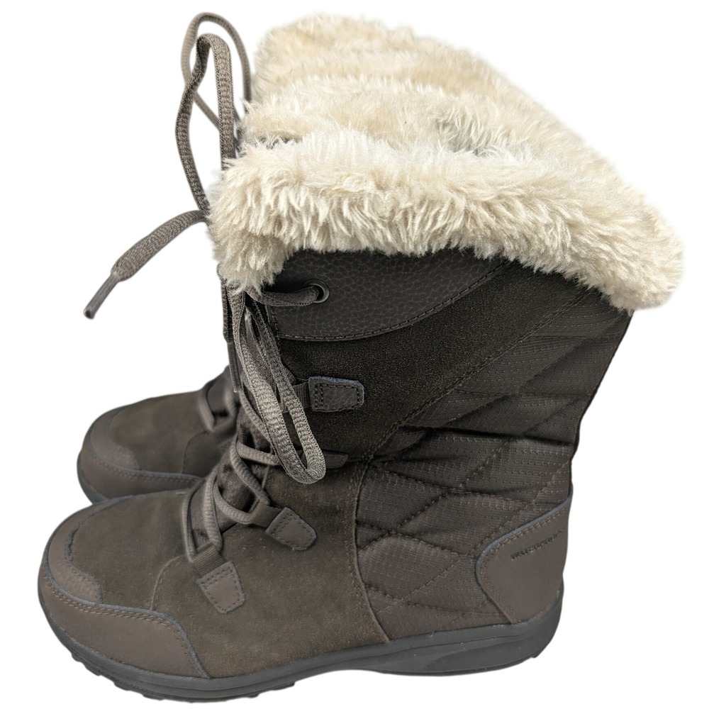 Columbia Ice Maiden II Waterproof Winter Boots Brown Faux Women's‎ US 7.5
